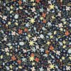 Satin Jacquard Flowers Navy