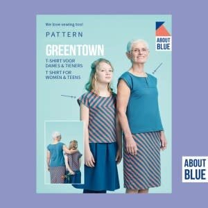 About Blue papieren naaipatroon Greentown t shirt volwassenen