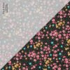 Fibre Mood ed 18 Iris Zwart katoen dig flower print