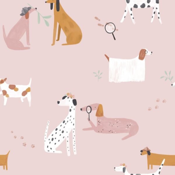 Katia Fabrics katoen Home Detective Main paw 115