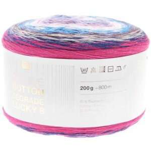 Rico Cotton dégradé lucky 8 014-BlauwRoze