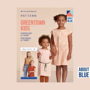 About Blue papieren naaipatroon Greentown t shirt en jurk kinderen