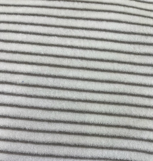 Polytex 2304 Knit CO/PL Towel Stripes 987 Muisgrijs