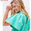 Fibre Mood Ed.23 Woven Combed Co Poplin Stone Washed Green