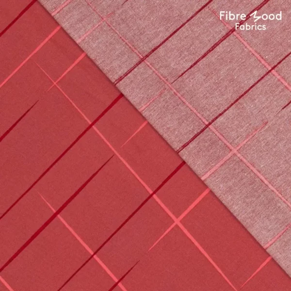Fibre Mood Special 2 Woven Silicone Poplin Crossed Lines Pink