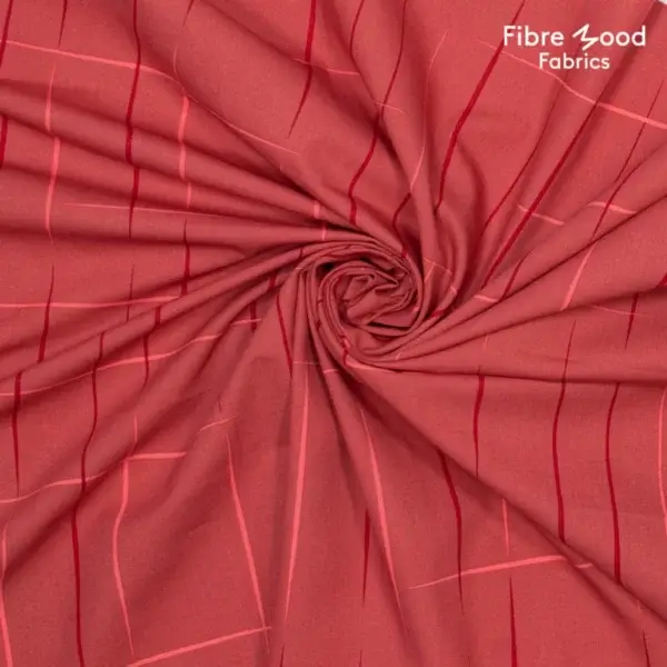 Fibre Mood Special 2 Woven Silicone Poplin Crossed Lines Pink