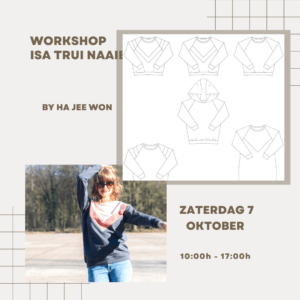 Zaterdag 7/10 Workshop Isa Sweater naaien