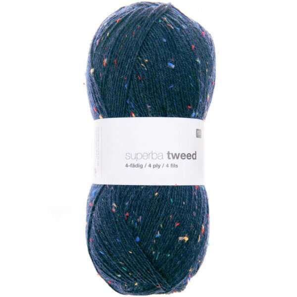 Rico sokkenwol superba Tweed Kleur 006 Marine
