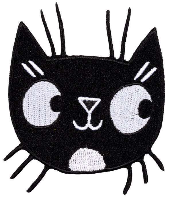 Eva Mouton zwarte kat applicatie patch