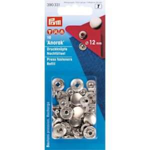 Prym NAVULLING DRUKKNOPEN 12mm ZILVER*