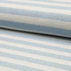 Sparkling Jersey Michel stripe 2.5cm Blue licht