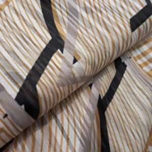 Chiffon beige zwart abstract Knip golden signature*