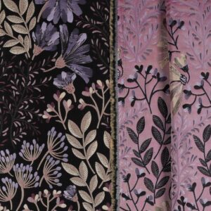 2409 Bloemen Jacquard Lila