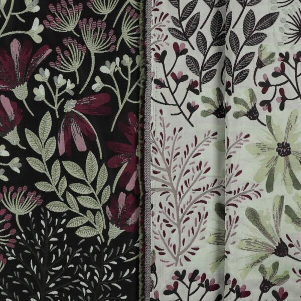 2409 Bloemen Jacquard Groen