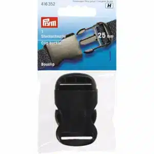 Klikgesp Zwart 25mm