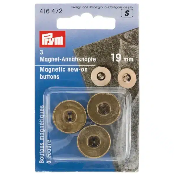 Prym Magneetknopen 19mm oudmessing