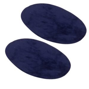 Strijkbare Ellebooglappen Suède Blauw *